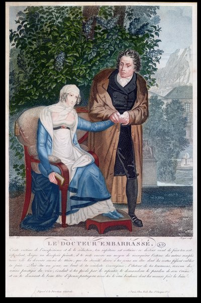 The Embarrassed Doctor or Doctor with a Pregnant Young Girl, Early 19th Century by Sebastien Coeure